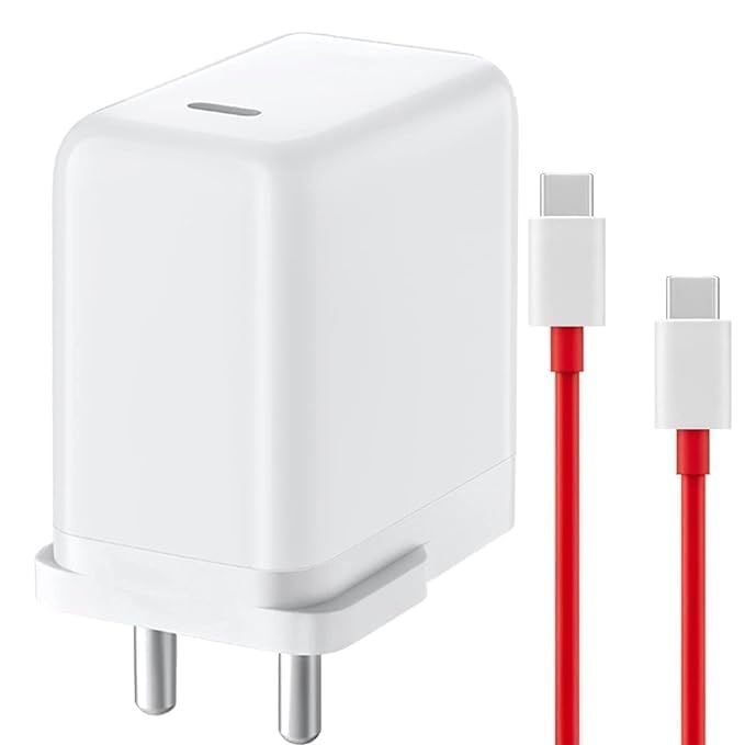 Image of Original 65W Super Fast Charger Adapter with Type C to Type C Cable ‚Ai Compatible with OnePlus 9, 9 Pro, 9R, 9RT ‚Ai Rapid Power Delivery & Smart Safety Protection