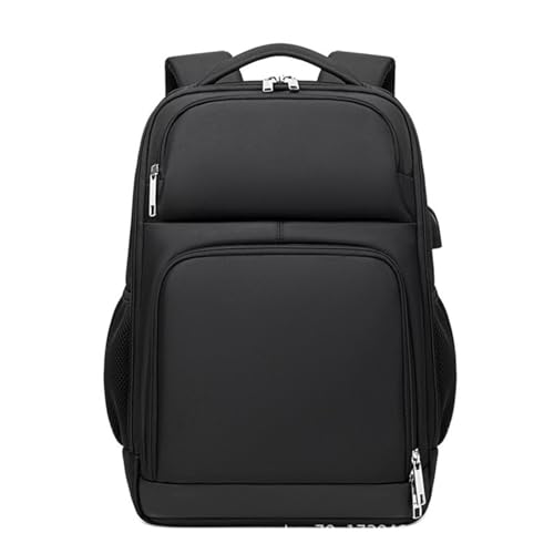 Mochila De Viaje para Hombre Y Mujer, Mano con Capacidad para PortáTiles De 15 Pulgadas, Mochila Impermeable para ArtíCulos Esenciales Viaje, Bolso De Fin De Semana Negocios.,Negro
