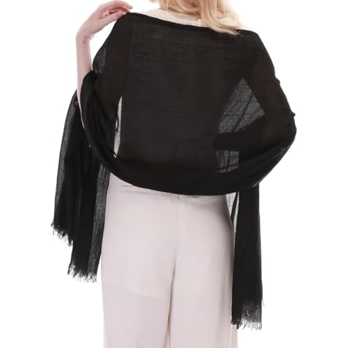 LMVERNA Women Summer Scarf Large Long Line Beach Shawl Lightweight with Fringed Headscarf Gauze Shawl and Wrap3