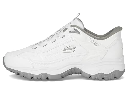 Skechers Men's Afterburn E'Lite Grill Corporal Hands Free Slip-in Sneaker,White/Gray,6.5