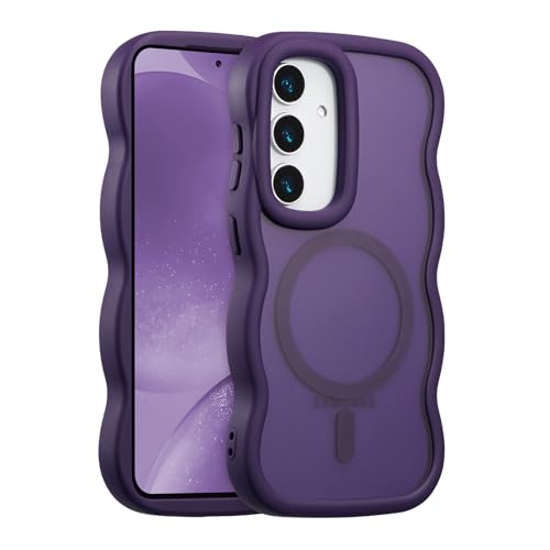 Coque magnétique Galaxy S26 transparente mate anti-choc design ondulé