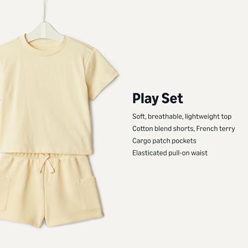 Image of Amazon Essentials x Sofia Grainge Babies, Toddlers, and Boys' T-Shirt and Short Play Set, Multipacks