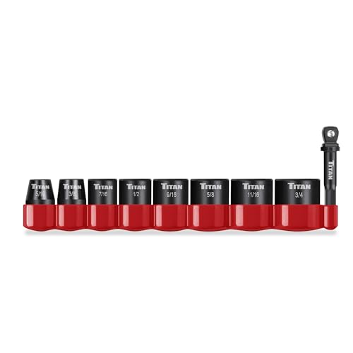 Titan - 9 Pc. 3/8 Drive SAE Impact Socket Set (48001)