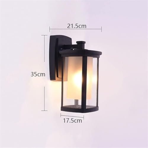 Applique murale de jardin extérieure moderne LED lanterne diffuseur transparent