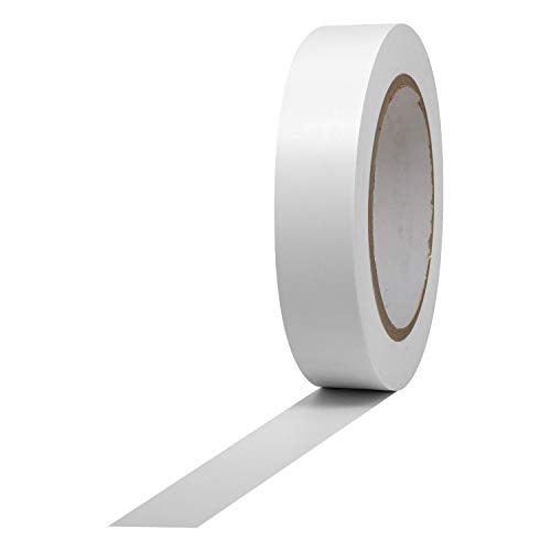 Image of ProTapes Pro 50 Premium Vinyl Safety Marking and Dance Floor Splicing Tape, 6 mils Thick, 36 yds Length x 1 inch Width, White (Pack of 1)