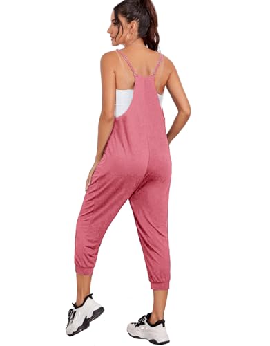 STOLKISS Jumpsuits for Women Plus Size Loose Casual Fall Clothes Knit Spaghetti Strap Overalls Wide Leg Long Pants Romper 2024 — view 5