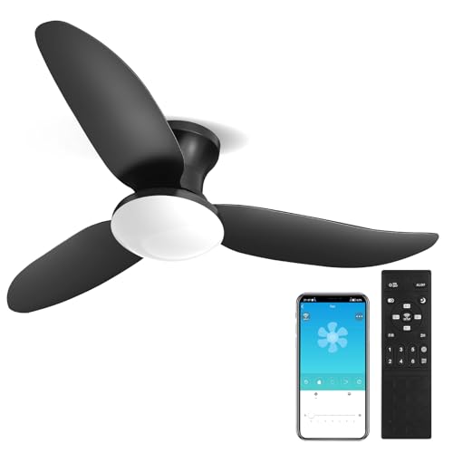Ventilateur Plafond Avec Lumière 100 Cm – 6 Vitesses, Télécommande + APP, 3 Températures LED Dimmable, Réversible Été/Hiver – Blanc