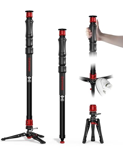 IFOOTAGE Cobra 3 Strike Monopod A150S, One-Touch Lifting Monopods Camera Stand with Pedal, Aluminum Quick Video Mono pod for Shooting Animal/Sports Event/Wedding/Live Show, Payload 11lb, 60