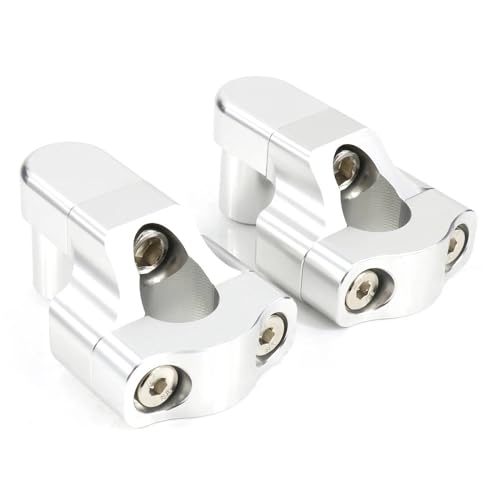 Réhausseurs guidon rotatifs 22 mm en alliage d'aluminium argent pour moto haut de gamme Suzuki - 5
