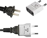United States to Morocco Travel Power Adapter to Connect North American Electrical Plugs to Moroccan Outlets for Cell Phones, Tablets, eReaders, and More (2-Pack, White)