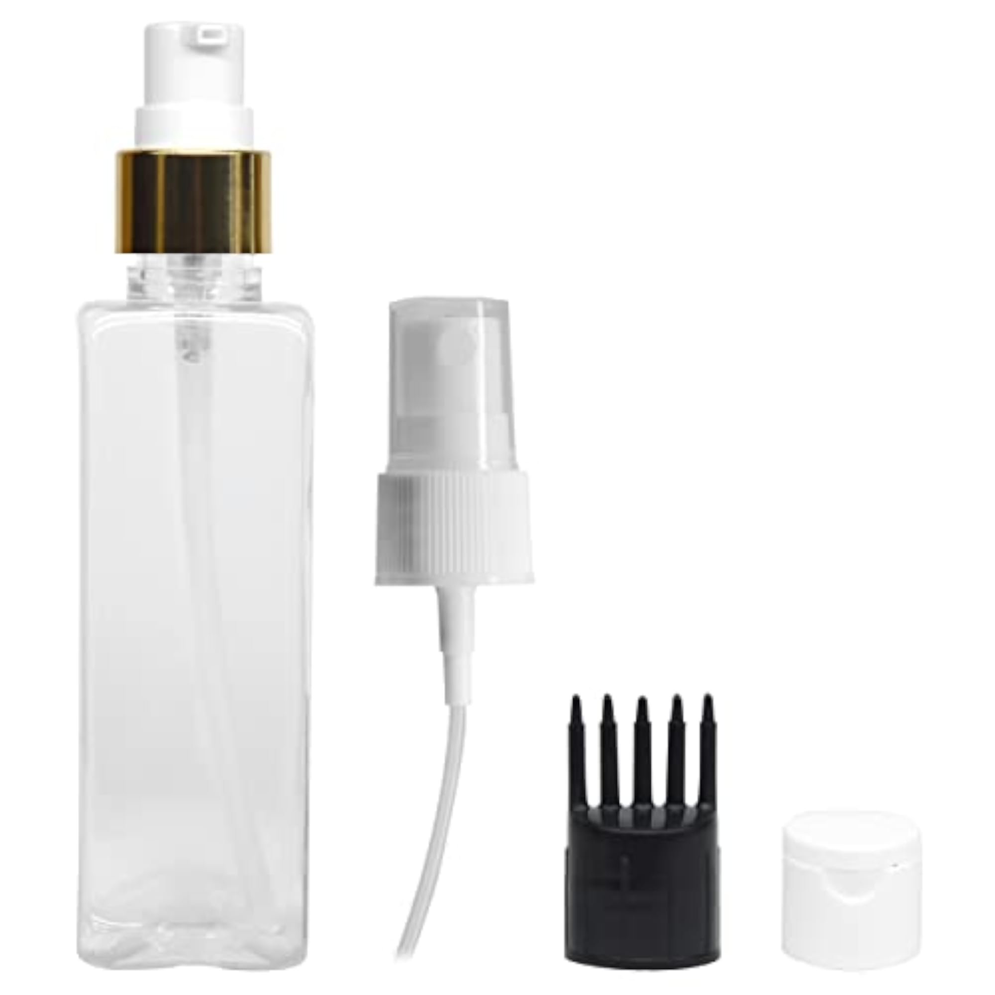 Rectangular Refillable Container Set with Pump and Spray