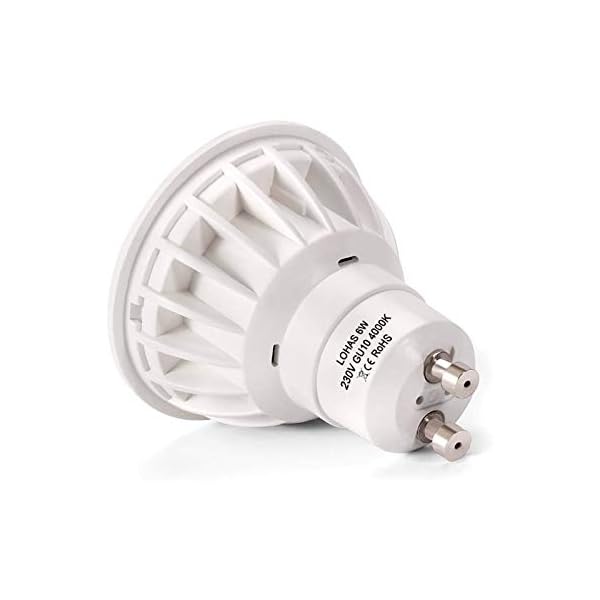 LOHAS GU10 LED 4000K Neutralweiss lampe, 5.5W Ersetzt 50W, 500LM, Leuchtmittel GU10 Naturweiß, 120°Abstrahlwinkel, Nicht… – Bild 9