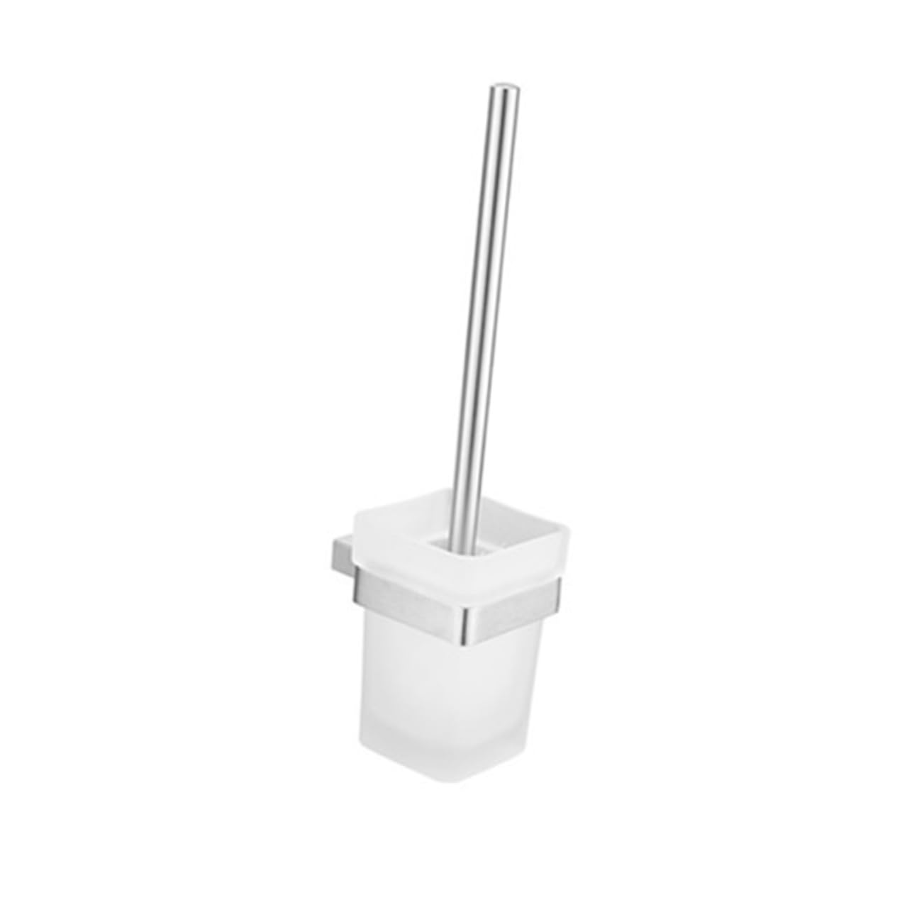 Portaescobillas de Baño Cepillo de Limpieza de Acero Inoxidable 304 | Diseño Montado en Pared, Color Plata, para Baños del Hogar y Oficina, Uso en Hotel, Accesorios de Baño