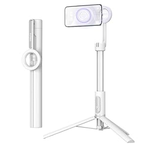 KraftGeek Magnetic Selfie Stick Tripod for iPhone, 64” Phone Tripod for Magsafe, Travel Phone Stand with Remote for iPhone 16 Pro Max