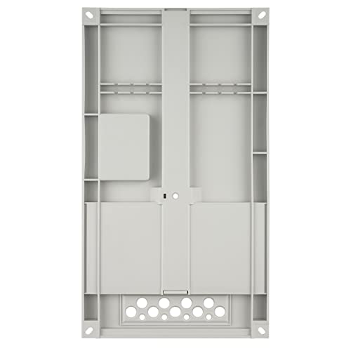 REV 0518846555 Zählertafel, Zählerbrett mit Schiene für Wechselstromzähler u. Drehstromzähler, grau