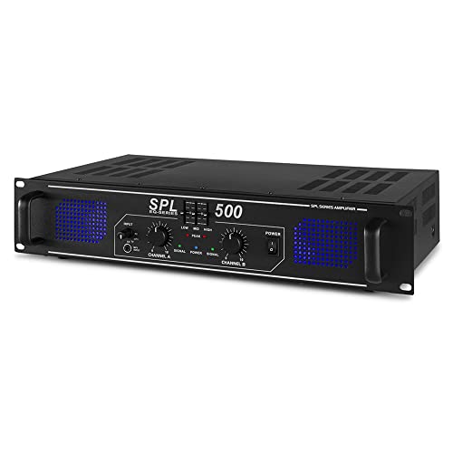 Skytec SPL500 DJ Amplifier - 500W Power Amp for Professional DJs, High-Efficiency DJ Amps, Robust Audio Performance Power Amplifiers, Amplifier for DJs, DJ Amplifier with Durable Construction