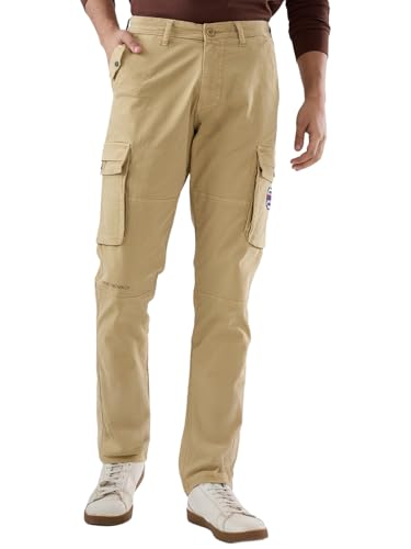 Image of Spykar Men's Mid Rise Regular Fit Cotton Pant (8907966888326P)