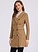 Allegra K Women's Winter Coat Elegant Notched Lapel Double Breasted Trench Coat X-Large Camel