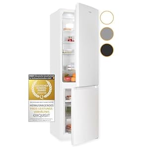 Exquisit Koel-vriescombinatie KGC265-70-NF-040C wit | 253 L volume | koelvriescombinatie No-Frost | deuraanslag verwisselbaar | koelvriescombinatie vrijstaand