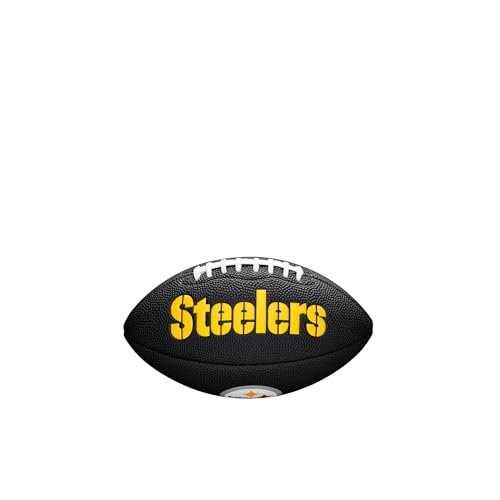 WILSON Sporting Goods NFL Pittsburgh Steelers Team Logo Football  Black Mini Size