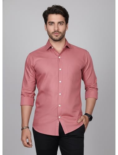 Image of Diverse Men's Solid Formal Shirt | Premium Poly Cotton Full Sleeve Regular Fit Shirt for Men | Stylish Office, Business & Casual
