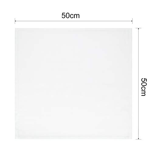 Square Soft Muslin Pure Cotton Cloth, Fit for Straining Fruit, Milk Filter in Home (50 x 50 cm, 2 Pieces)