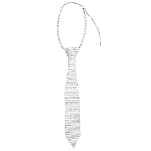 Rosemarie & Jubalee Women's Stunning Jewlery Tie Crystal Rhinestone Necktie Necklace