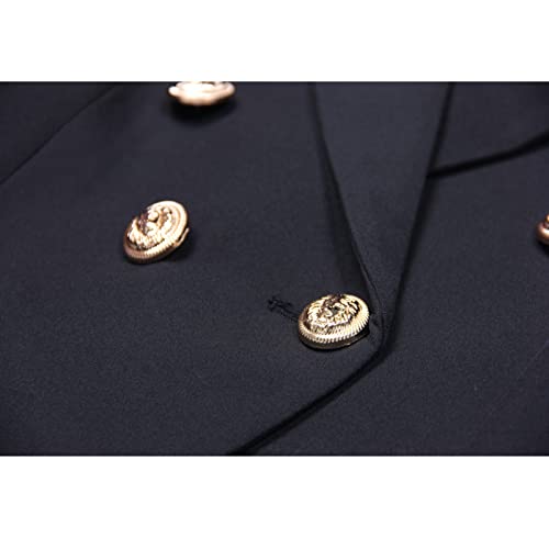 Blazer feminino casual, sólido, trespassado, manga comprida, casaco esportivo formal