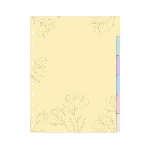 Divisórias Iscool P/Caderno De Disco G Coleções Sunny Flower