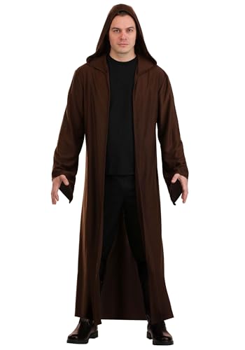 Mens Deluxe Star Wars Jedi Costume Robe with Hooded Cloak for Adults | Halloween Cosplay and Dress Up Small/Medium
