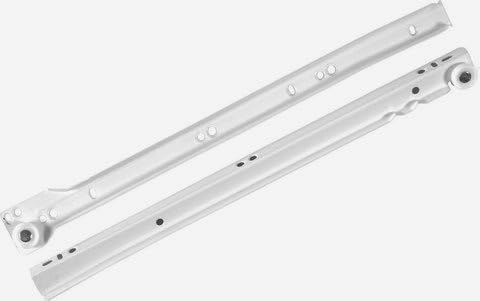REJS Metal Roller Drawer Slides/Runners Bottom fix Metal White 250mm-600mm (400mm)