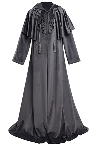 agfosa Emet-Selch FF14 Cape de déguisement pour cosplay pour Halloween Noir