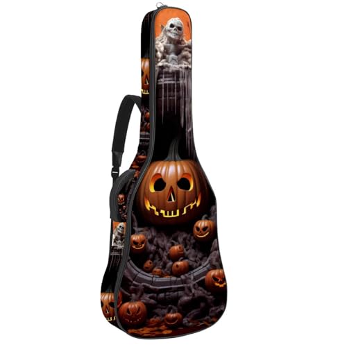 Sac guitare acoustique motif citrouille housse basse classique imperméable