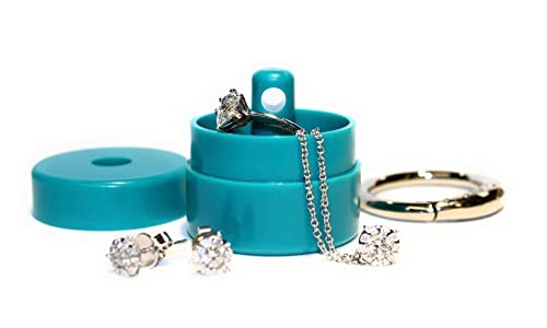 Lion Latch Travel Jewelry Box Case Ring Holder on Shark Tank - Ring Holder for Women Girls with Keychain Small Jewelry Organizer Boxes Portable Ring Keeper Key Chain Jewelry Storage Case