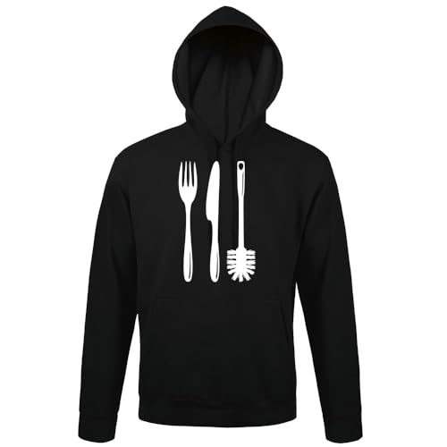 shirt84 Bestick med en toalettborste för män med huva, svart, XS