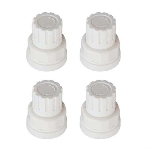 babominimer 4 tapas de válvula de radiador, tapa de válvula de radiador de repuesto de plástico blanco a presión (corta)