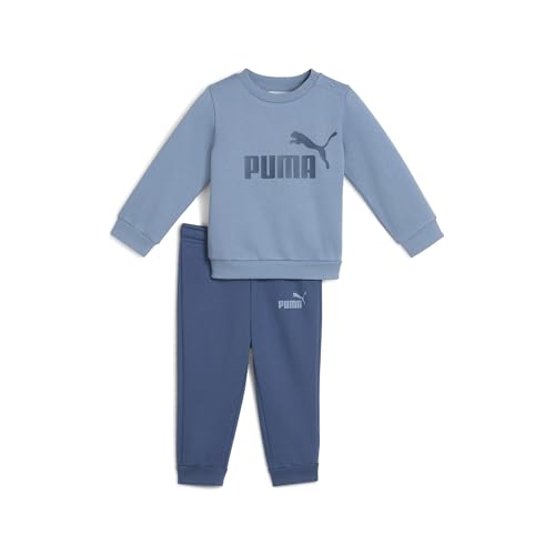 PUMA Unisex Baby Minicats Ess Crew Set Fl Inf Trainingsanzug, Cool Blue, 92 EU
