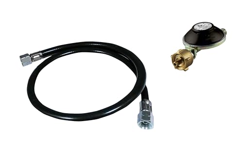 Enders® KIT DE/at schwarzer Schlauch + Druckregler 50 mbar, EFV #1200, Schwarz