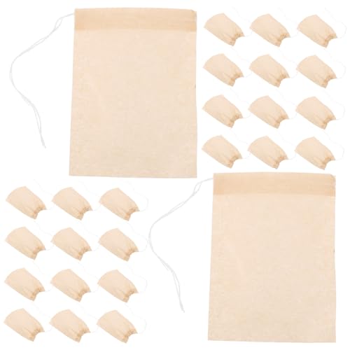 FONDOTIN 300個 入り使い捨てティーフィルターバッグ 無漂 抽紐付き茶こし袋 茶葉濾し 強透過性 携帯便利 お茶や紅茶用