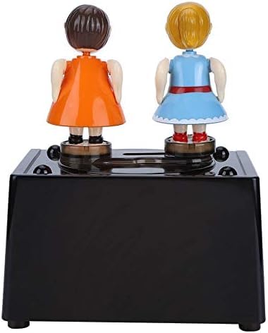 Image of AUGEN Exclusive Dancing Kissing Dolls Music Box Musical 360 rotatable Carousel Children's Wooden Men and Women Birthday Creative Christmas Valentine's Day Gift Home Decoration (Couple)