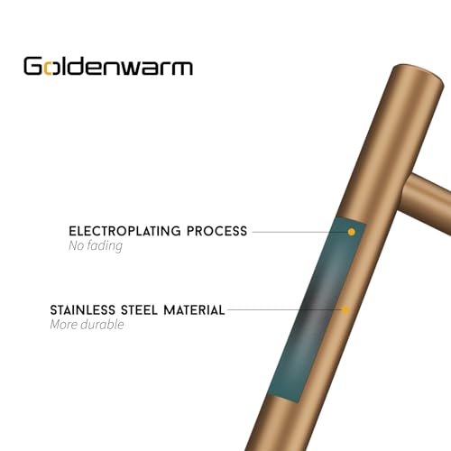 Goldenwarm 10 Pack 3-1/2 inch(90mm) Champagne Bronze Cabinet Pulls Gold Cabinet Handles Champagne Drawer Handles Brushed Bronze Cabinet Pulls Kitchen Bathroom Bedroom Dresser Furniture Hardware by Goldenwarm - Image 3