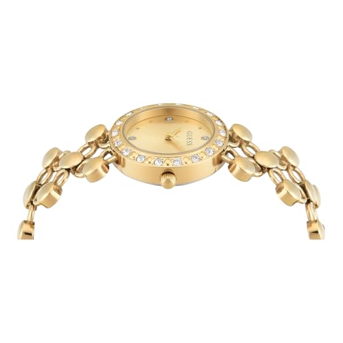 Image of GUESS Bejeweled 28 mm Champagne Dial Women Analog Watch- U1425L2M