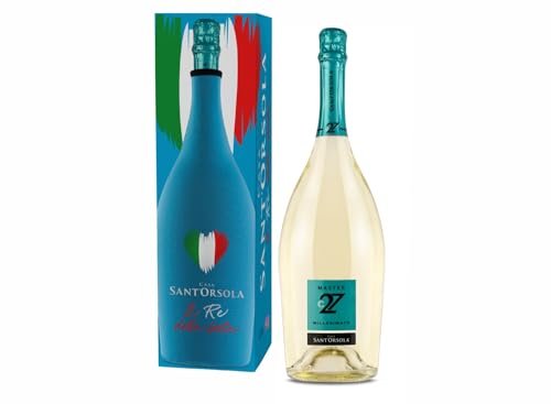 Sant'Orsola - Spumante Magnum Cuvèe Millesimato ''Il Re della Festa'', Extra Dry 11%, da Prestigiosa Uva Bianca Italiana, Confezione Regalo, Gusto Secco con Note Fruttate, 1x1500 ml