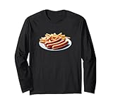 Fries Sausage White Plate Fast Food Summer Costume