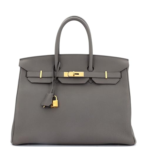 Hermès Pre-Loved Birkin Handbag Grey Togo 35 Etain
