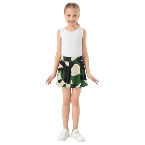 Athletic Shorts Girls Skorts Tennis Skirts Toddler Fun Cute Butterfly Military Camouflage Green 3t3