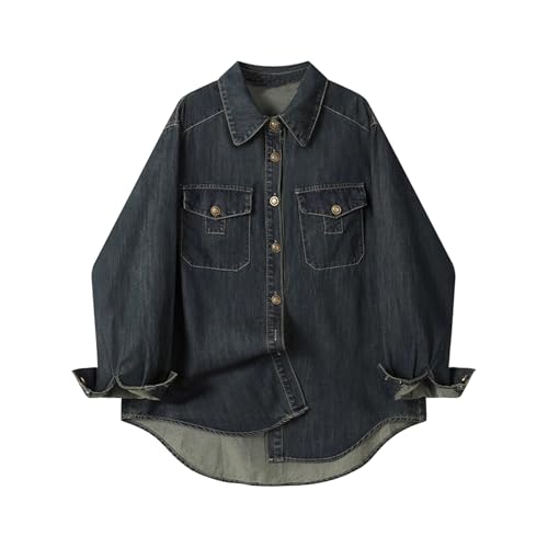 Veste en jean pour femme veste denim manches longues vintage hauts de printemps tendance