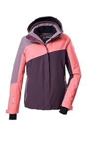 killtec Damen Skijacke/Funktionsjacke mit abzippbarer Kapuze und Schneefang KSW 26 WMN SKI JCKT, hellpink, 42, 43412-000