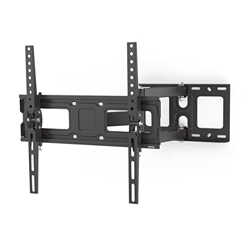 Hama TV Wandhalterung schwenkbar, neigbar, ausziehbar (TV Wandhalterung 32-65 Zoll, VESA 100x100 bis VESA 400x400, bis 25kg, mit Fischer-Dübeln) schwarz