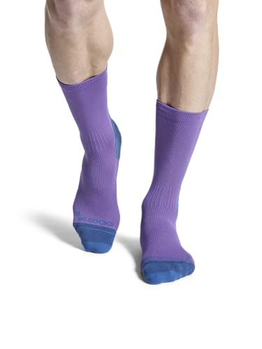 X-SOCKS Run Discover Crew Chaussettes de course à pied haute performance, avec technologie Air-Conditioning Channel pour des pieds secs et frais et un soutien musculaire - Marine/X Noir, 45-47 – vue 2